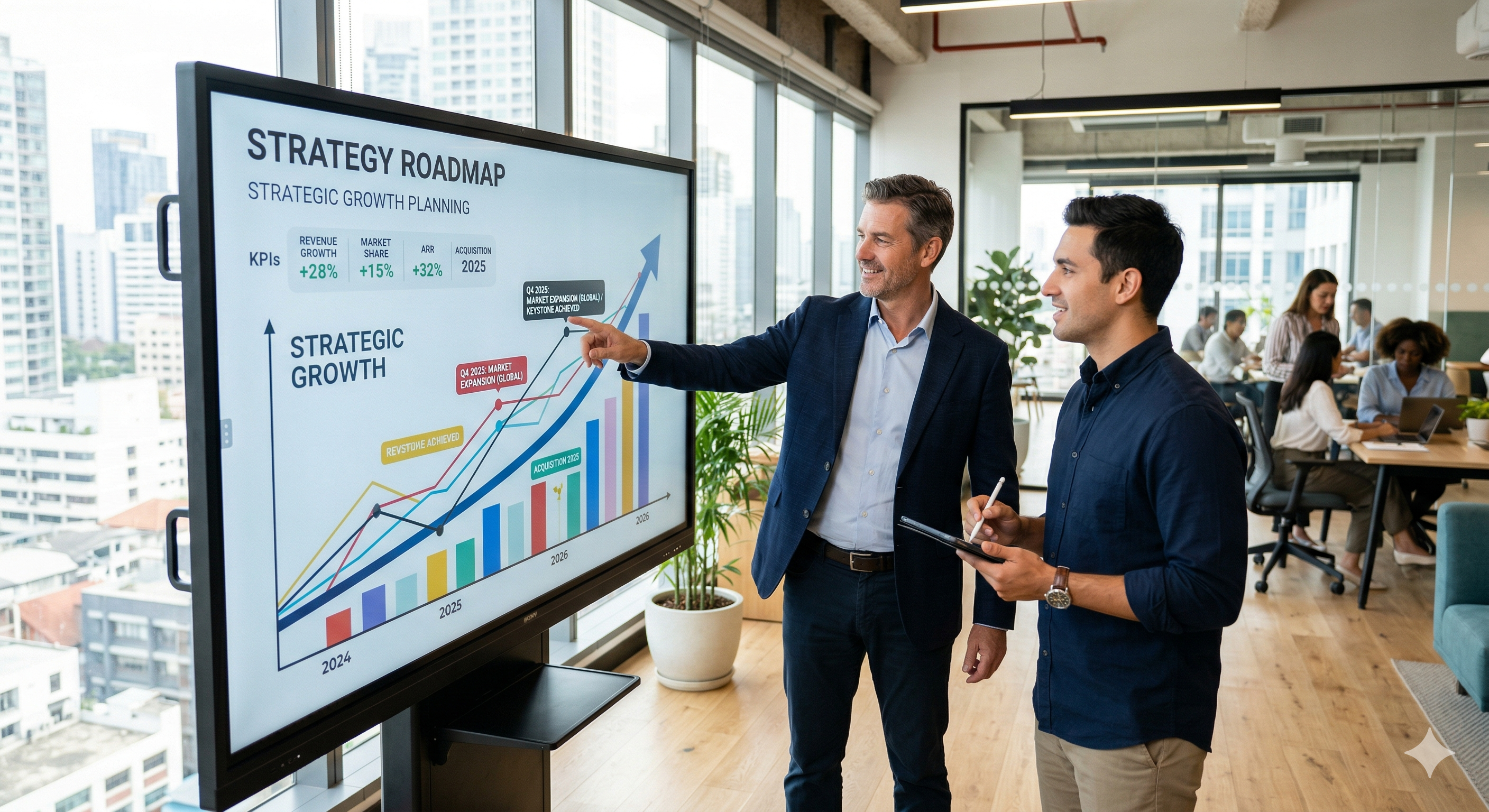 Business coach helping develop adaptive thinking and optimize performance